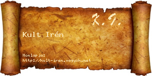 Kult Irén névjegykártya